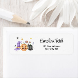 Halloween-Adressetiketter Returadress Etikett