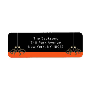 Halloween-adressetiketter Returadress Etikett