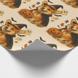 Halloween Adsible Festive Corgi Hundälskare Presentpapper