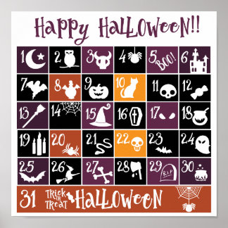 Halloween Adventskalender Poster