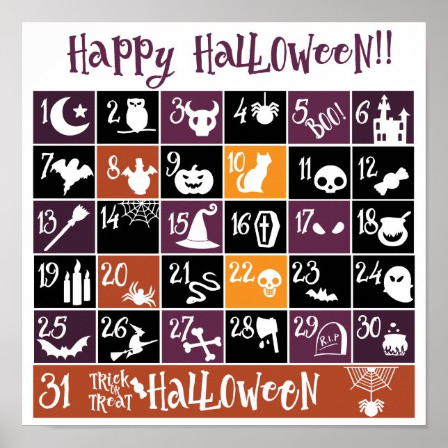 Halloween Adventskalender  Poster (Framsidan)
