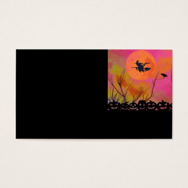 Halloween-Affärskort Visitkort (Framsidan)