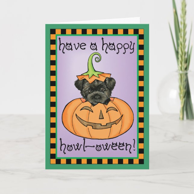 Halloween Affenpinscher Kort (Framsida)