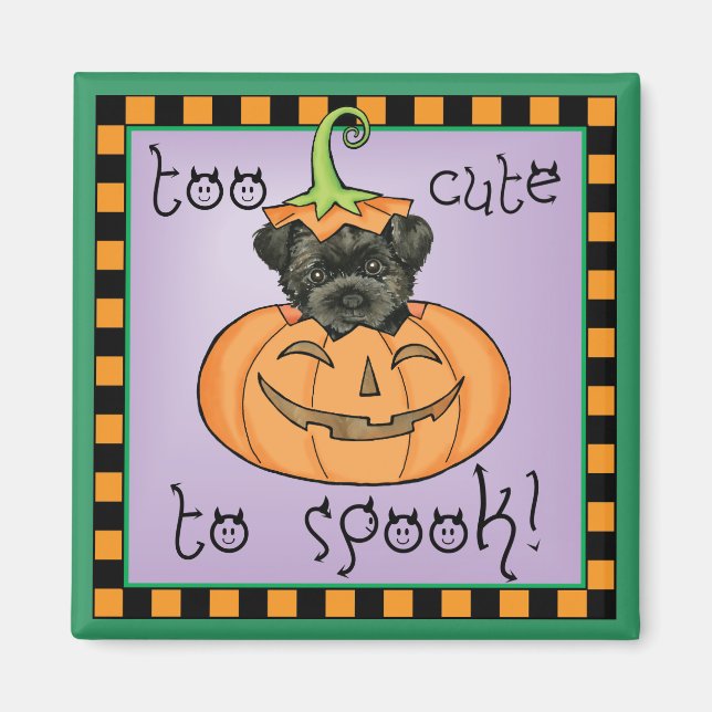 Halloween Affenpinscher Magnet (Framsidan)