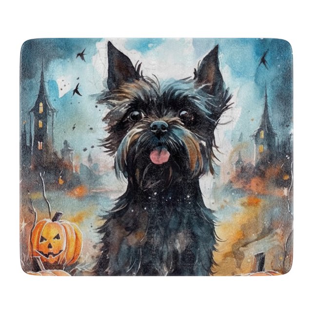 Halloween-affenpinscher med pumpor (Framsidan)