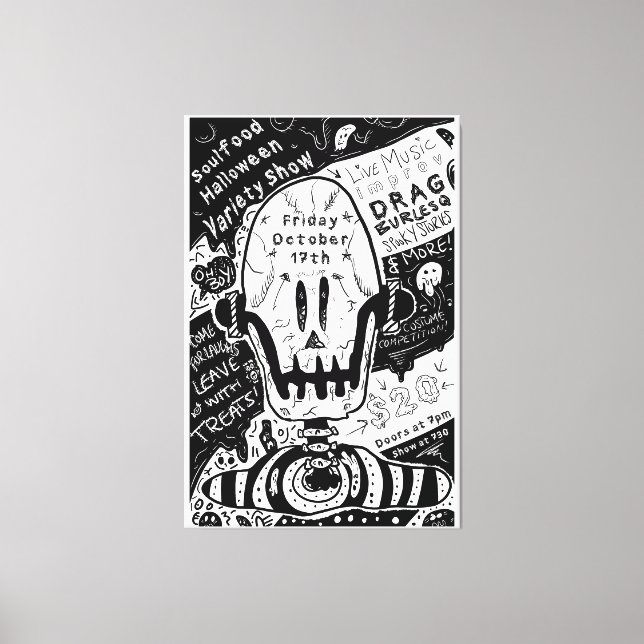 Halloween affischdesign canvastryck (Framsida)