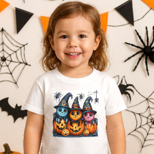 Halloween AI Spiders och Pumpkins Kids - T Shirt