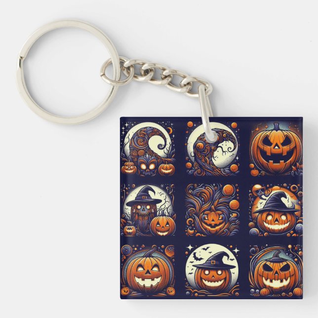 Halloween-akrylisk nyckelkedja (Framsidan)