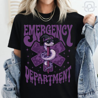Halloween Akutsjuksköterska Häxa Orm Stjärna för L T Shirt