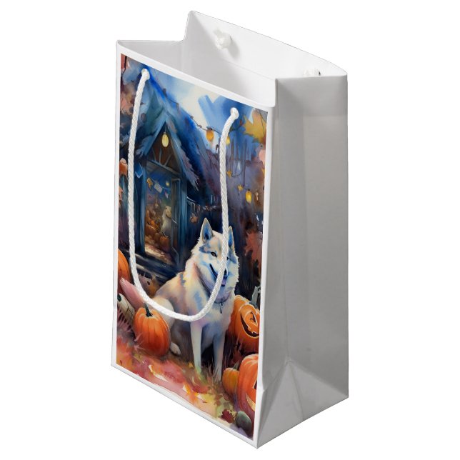 Halloween Alaska Malamute med påssjuka (Framsidan Vinklad)