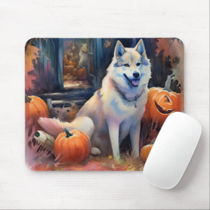 Halloween Alaska Malamute med påssjuka Musmatta