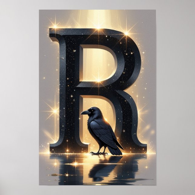 Halloween Alfabetet Barn ABC Bokstav R Poster (Framsidan)