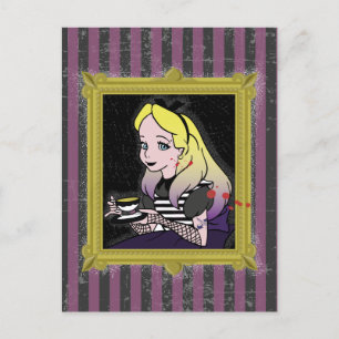 Halloween Alice i underlandets teatimevykort Vykort