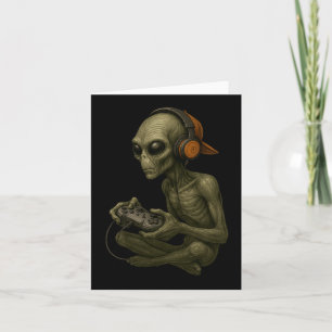 Halloween Alien Gamer Video Gaming Boys Manar Kids Kort