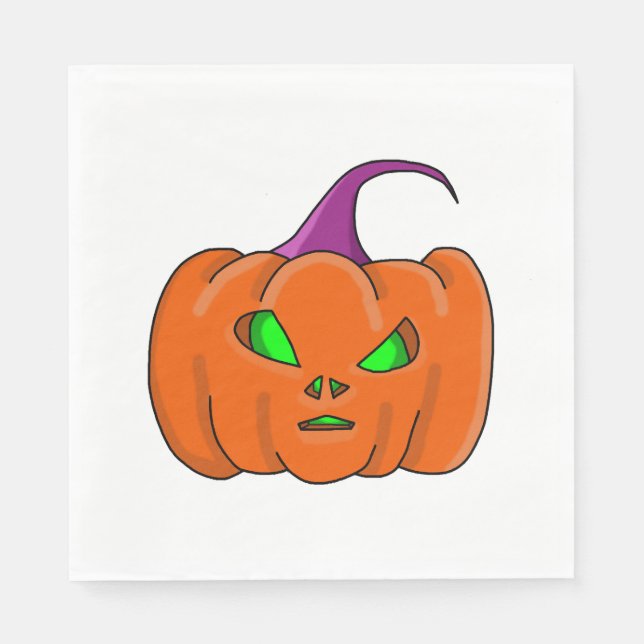 Halloween Alien Pumpkin Pappersservett (Framsidan)