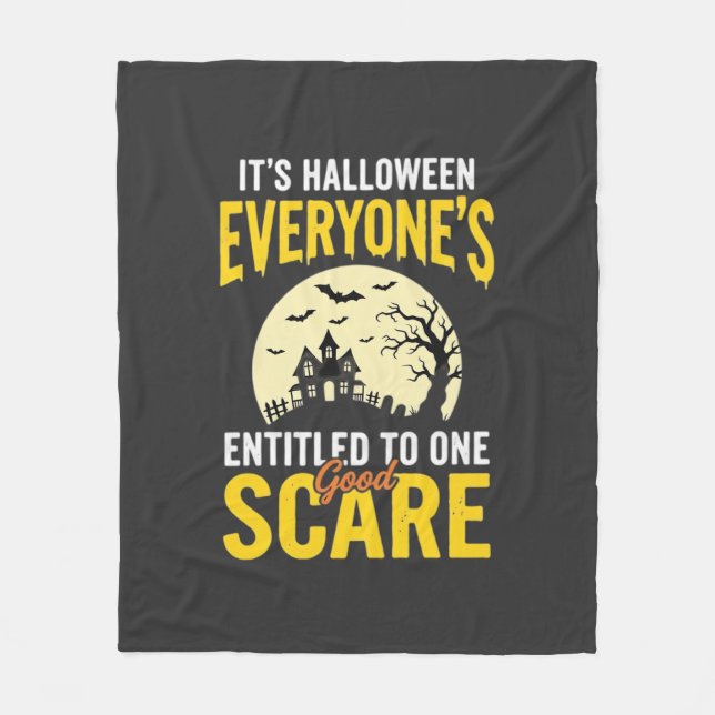 Halloween Alla rätt till en skrämmande design_1 Fleecefilt (Framsidan)
