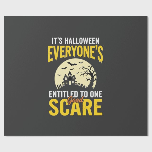 Halloween Alla rätt till en skrämmande design_1 Presentpapper (Platt)