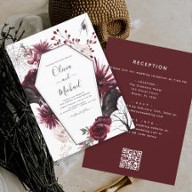 Halloween Allt i en QR-kod Goth Bröllop