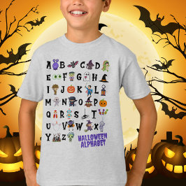 Halloween Alphabet Kids Tshirt T Shirt
