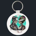 Halloween Älskare Frankenstein Skeleton För manar  Nyckelring<br><div class="desc">Halloween Älskare Frankenstein Skeleton För manar Women Family 3</div>