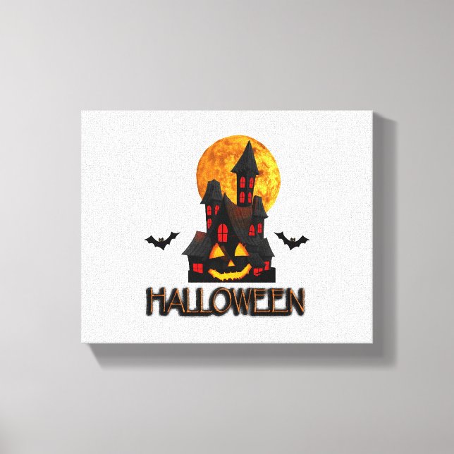 Halloween älskare, roligt halloween,Happy hallowee Canvastryck (Framsida)