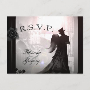 Halloween Älskare Silhouette Matching OSA PostCard Inbjudan Vykort