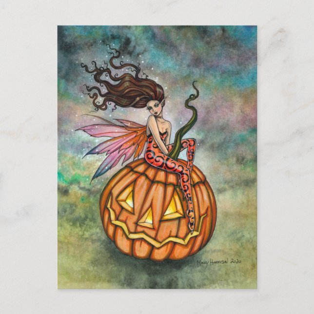 Halloween-älva av Molly Harrison Vykort (Framsida)