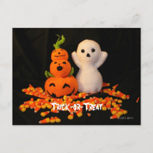 Halloween Amigurumi Postkort Vykort