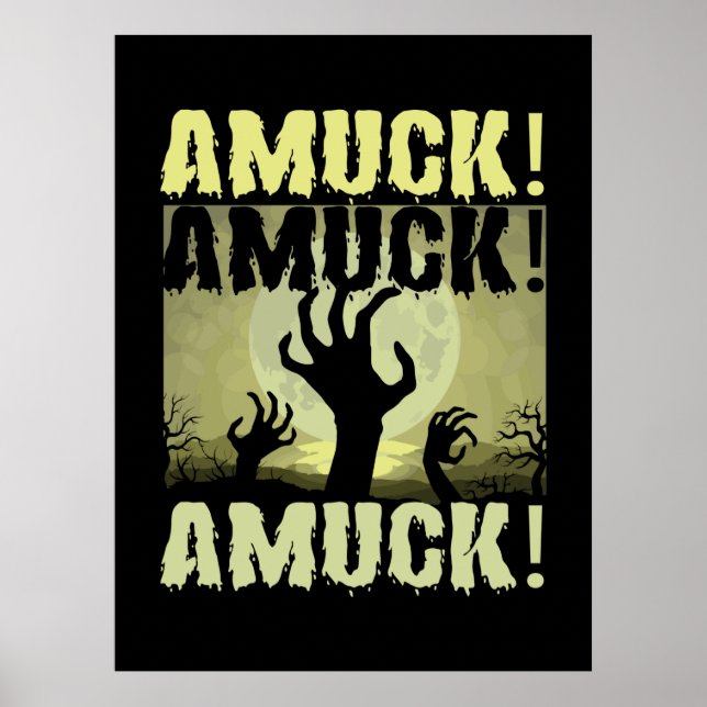 Halloween Amuck Amuck Halloween Birthday Poster (Framsidan)
