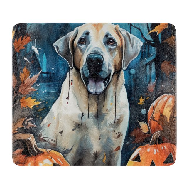 Halloween Anatolian Shepherd med Pumpkins Scary (Framsidan)