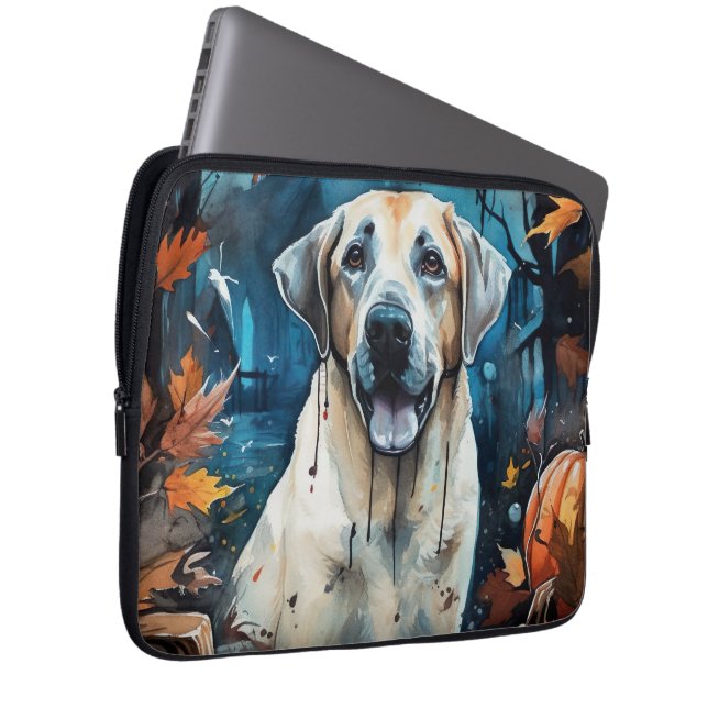 Halloween Anatolian Shepherd med Pumpkins Scary Laptop Fodral (Framsidan Höger)
