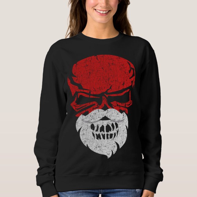 Halloween and Christmas Skull Graphic Tees Hallowe T Shirt (Framsida)