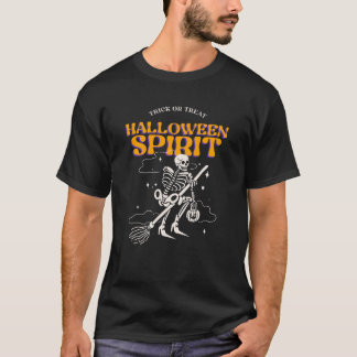 Halloween Ande Dräkt eller Godis T-Shirt