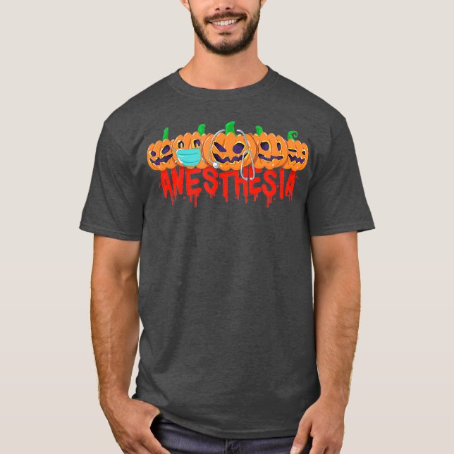 Halloween Anesthesia Pumpkins med mask och T Shirt (Framsida)