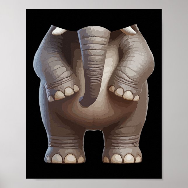 Halloween Animal Costume Cosplay Elephant Matching Poster (Framsidan)