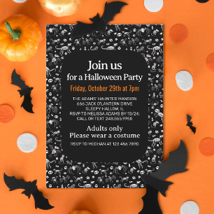 Halloween Animal Fladdermus Hundar Cats Spiders Sk Inbjudningar