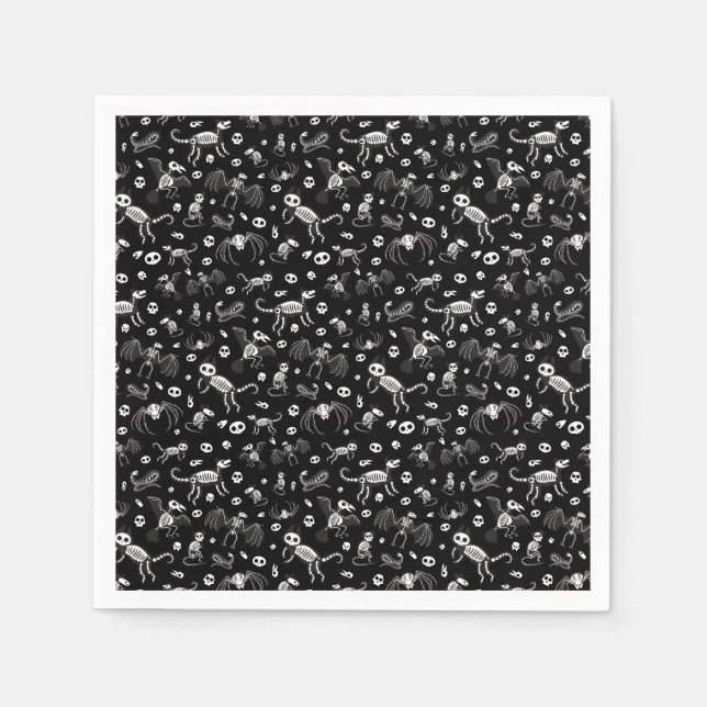 Halloween Animal Fladdermus Hundar Cats Spiders Sk Pappersservett (Framsidan)
