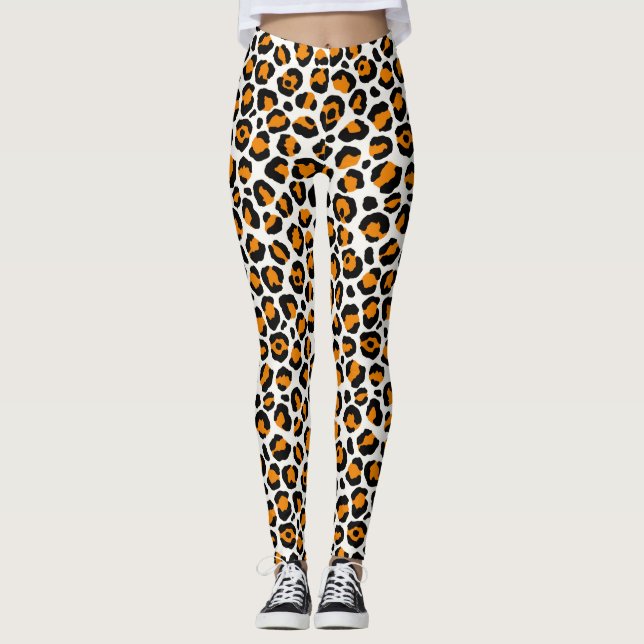 Halloween Animal Mönster Leggings (Framsida)