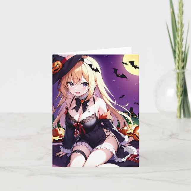 Halloween Anime AA Helgkort (Framsida)