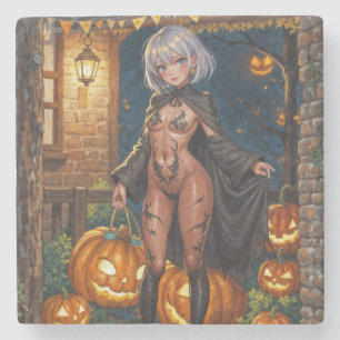 Halloween Anime Flicka Bus eller Buss Body Paint Stenunderlägg