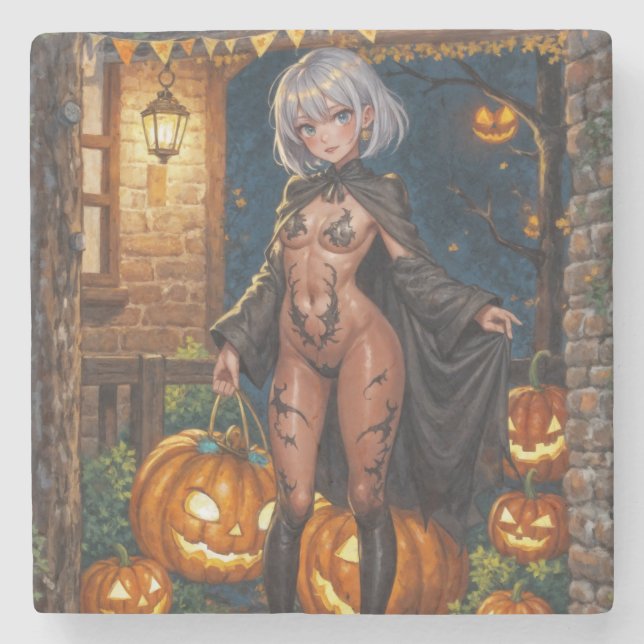 Halloween Anime Flicka Bus eller Buss Body Paint Stenunderlägg (Framsidan)