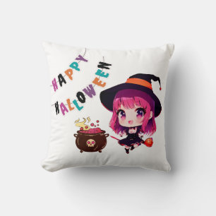 Halloween/anime/häxa/kittel kudde