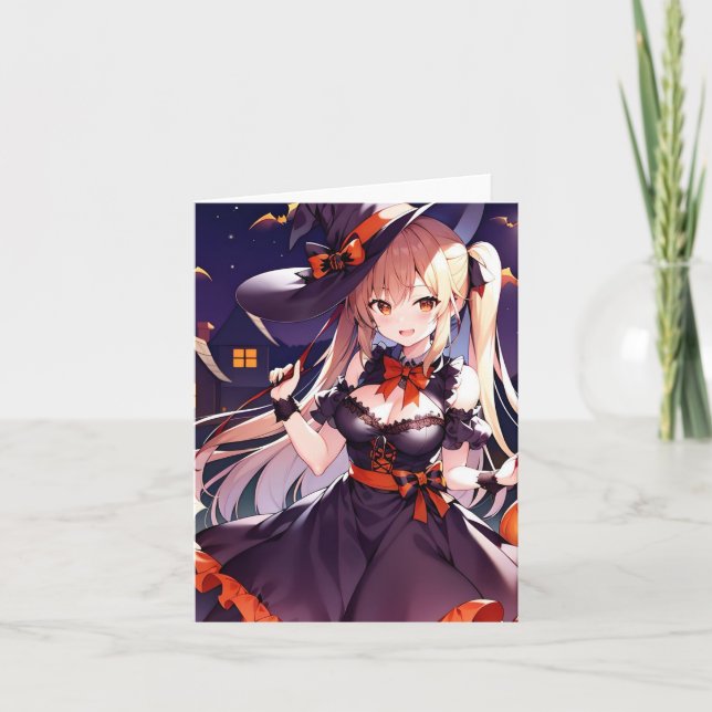 Halloween Anime Y Helgkort (Framsida)