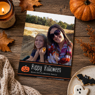 Halloween Anpassad Foto Jack O Lantern Pumpa Kort