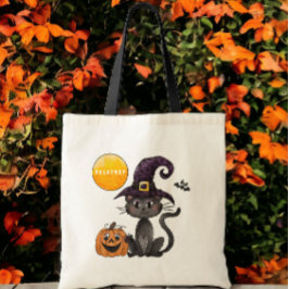 Halloween anpassad svart katt Halloween-godis Tygkasse