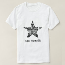 Halloween-Anpassningsbar Coola Whimsical Typograph T Shirt