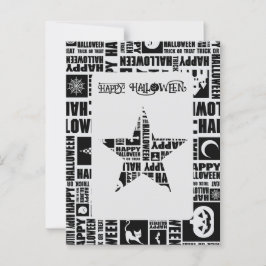 Halloween-Anpassningsbar Coola Whimsical Typograph Vykort
