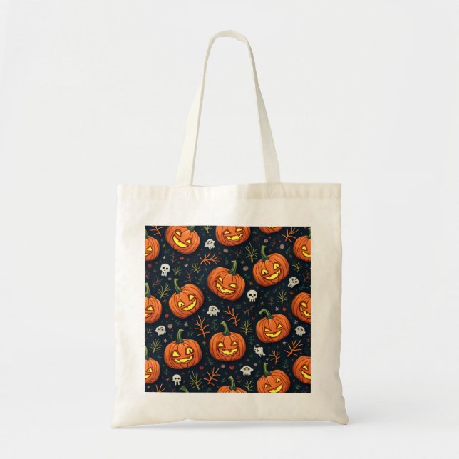 Halloween Anpassningsbar Tote Bag Tygkasse (Framsidan)