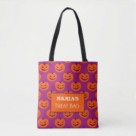 Halloween Anpassningsbar Treat & Candy Tote Bag Tygkasse
