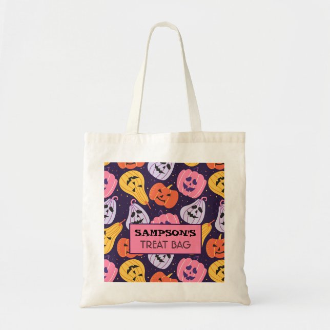 Halloween Anpassningsbar Treat & Candy Tote Bag Tygkasse (Framsidan)